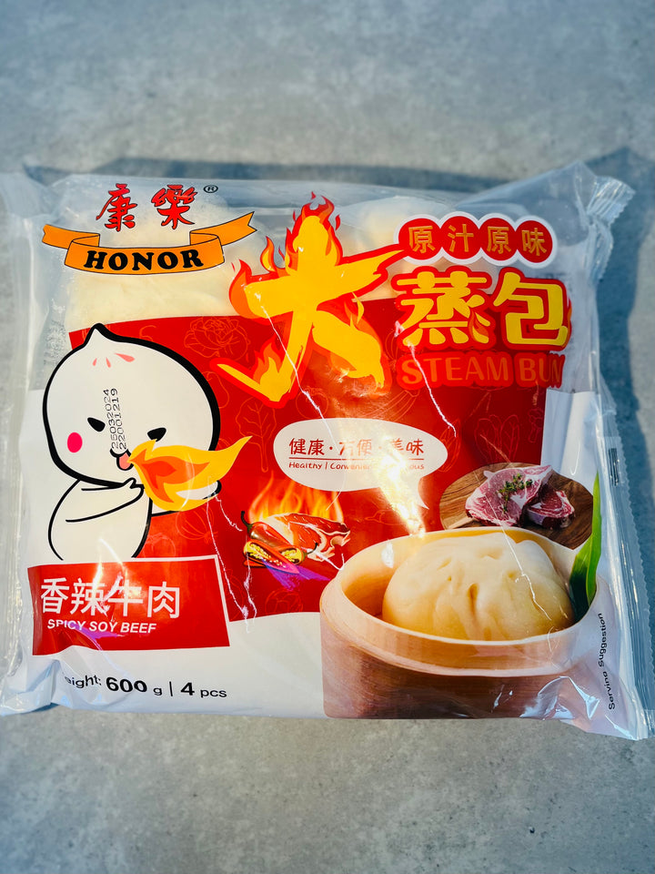 康乐大蒸包香辣牛肉包Spicy Beef Steam Bun 4pcs 600g