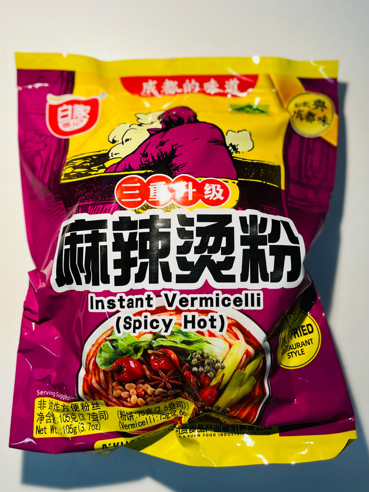 白家袋装红薯粉丝麻辣烫味105g BJ Hot&spicy Potato Noodle