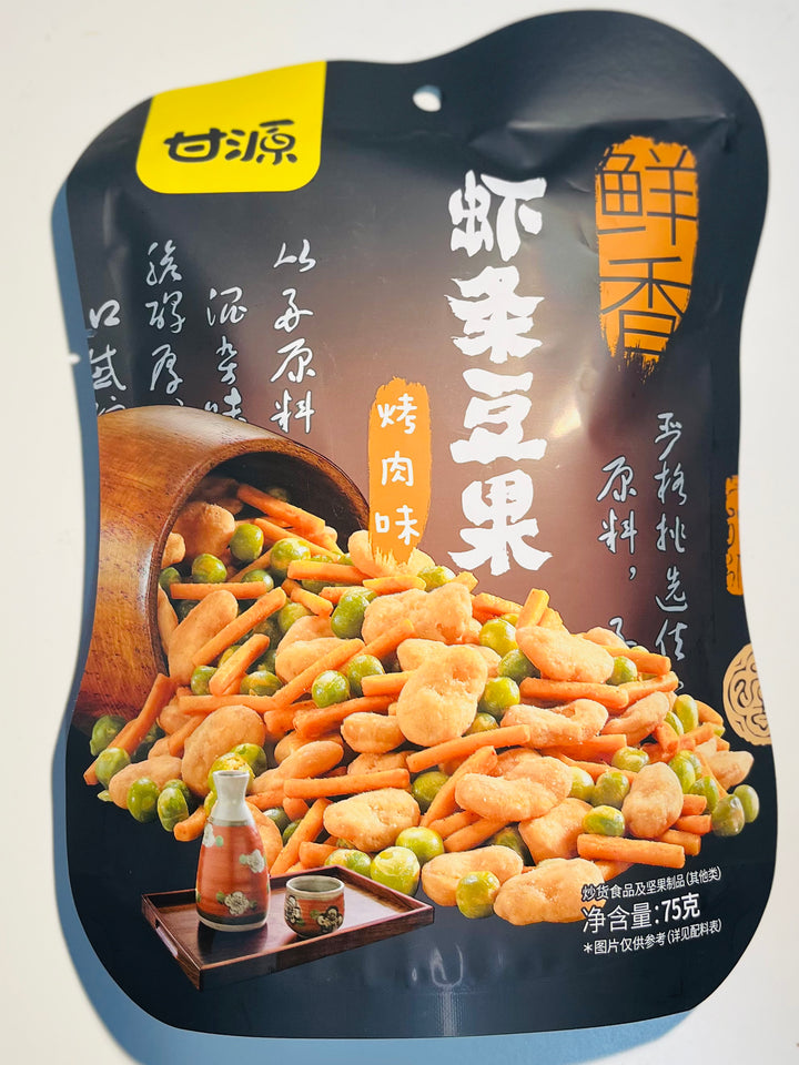 甘源虾条豆果75g KY Shrimp Crackers Broadbeans& peas BBQ