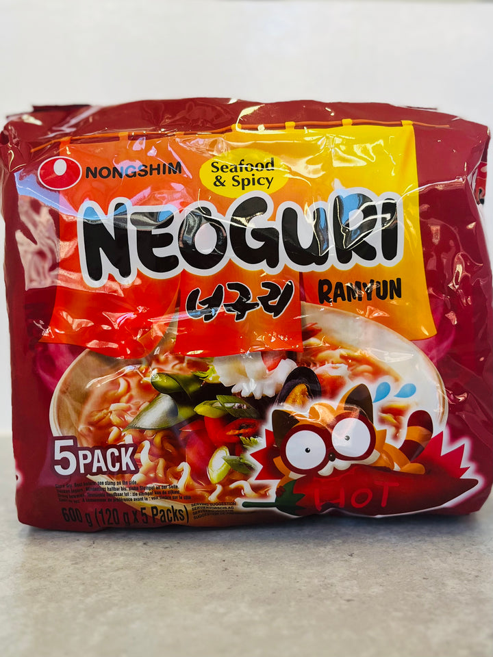 NongShim Neoguri Seafood & Spicy Ramen 5pcks 600g