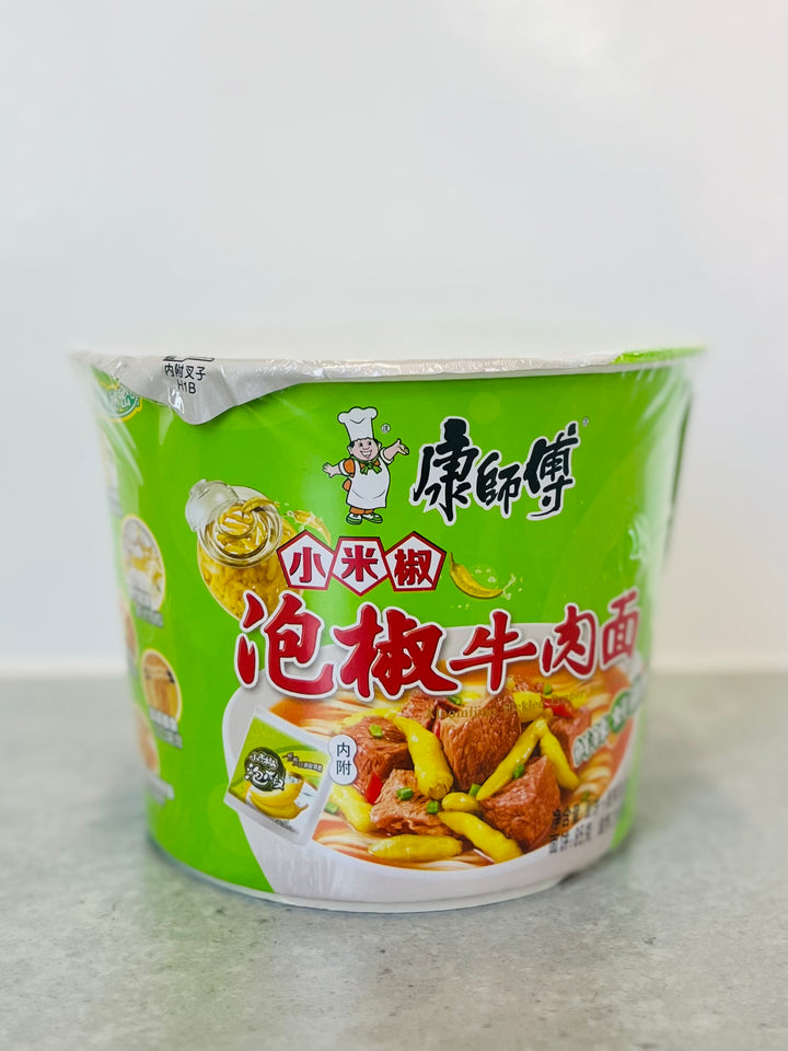 康师傅泡椒牛肉桶面110g MK Instant Noodle PickledChilli&Beef