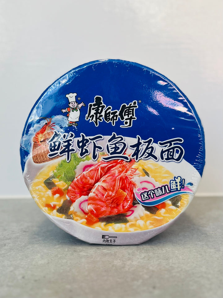 康师傅鲜虾鱼板桶面101g MK Fish and Shrimp Noodle