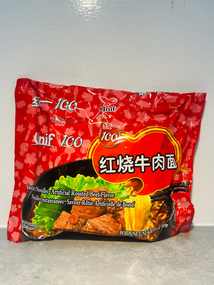 统一红烧牛肉面108g Unif 100 Instant Noodles Beef