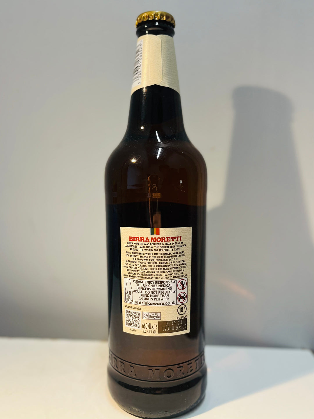 Birra Moretti Alc 4.6% 660ml